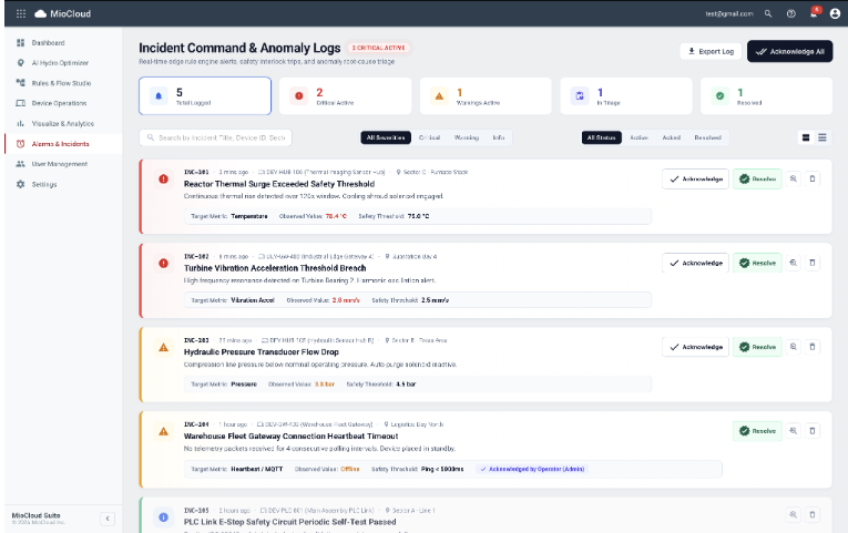 Incident Command & Anomaly Logs